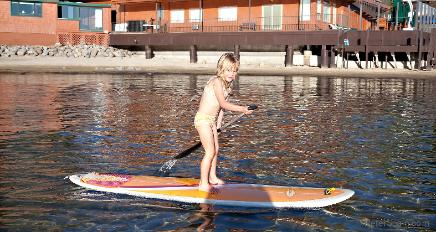 Child on SUP on Lake Tahoe